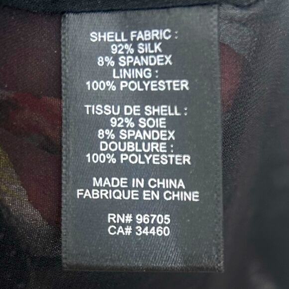 Rebecca Taylor Kamea Fleur Silk V-Neck Floral Mini Dress Smocked Flutter - Picture 11 of 13